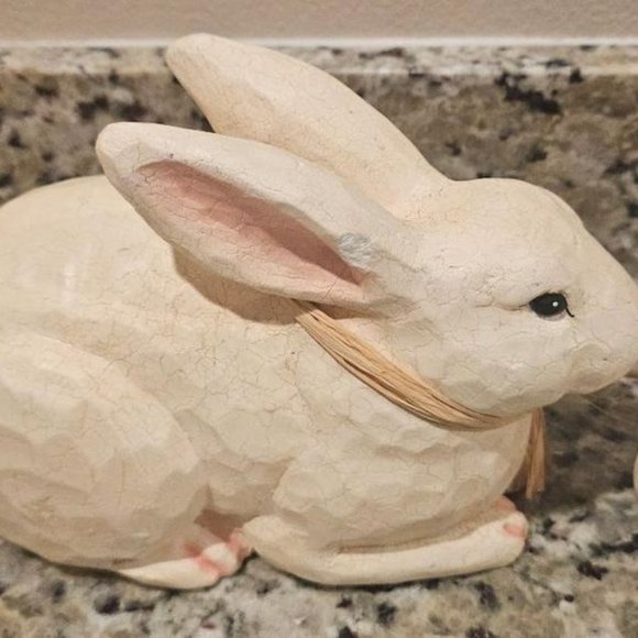 Pair of White Rabbit Figurines - Picture 3 of 5